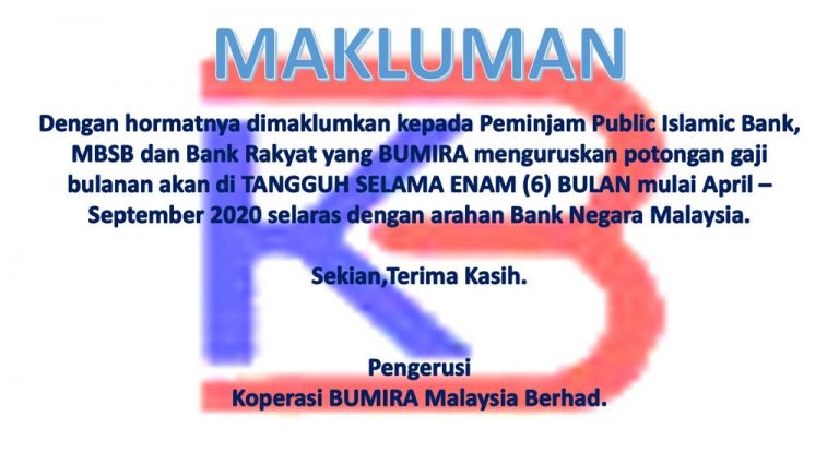 MAKLUMAN - 30 MAC 2020